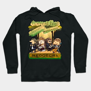 Hedgehog rocker, rock band Hoodie